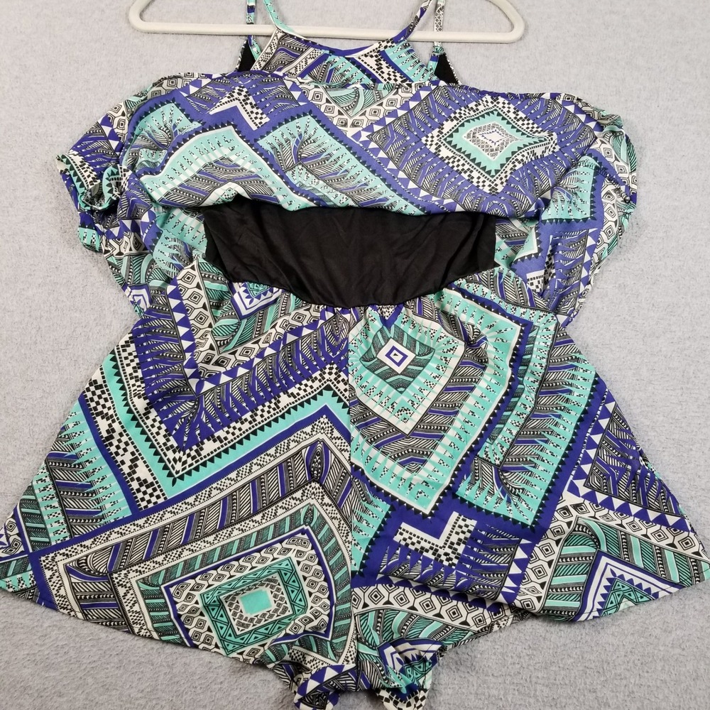 The Vanity Room Romper Womens S Small Geometric Tribal Boho Sleeveless Summer - Picture 2 of 11